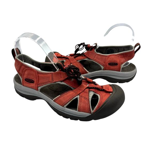 Keen Venice Hybrid Women's Red Durable Waterproof Leather Outdoor Sandals - Picture 1 of 9